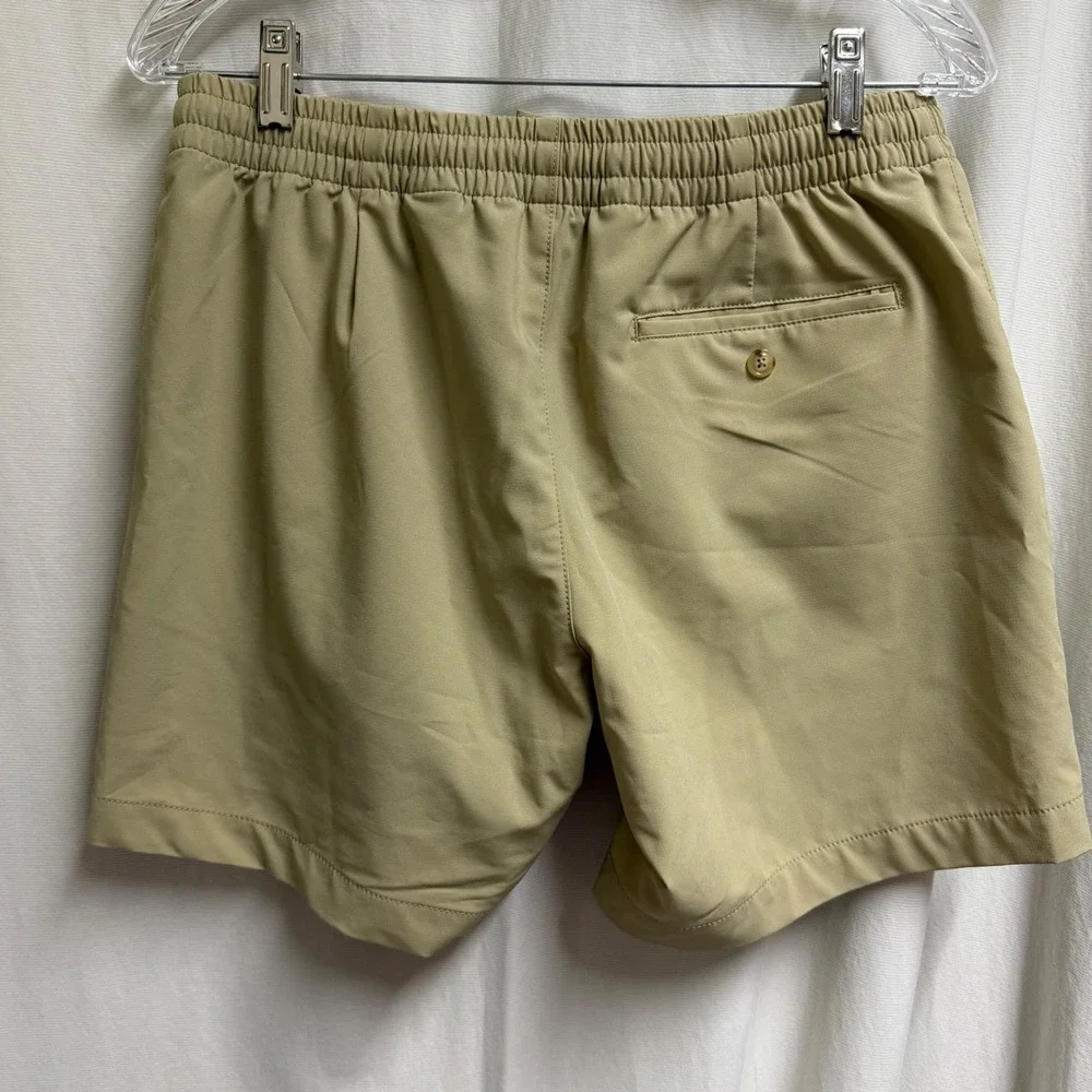 Polo Ralph Lauren Mens Tan Khaki Swim Trunks Mesh Lined Shorts XS
